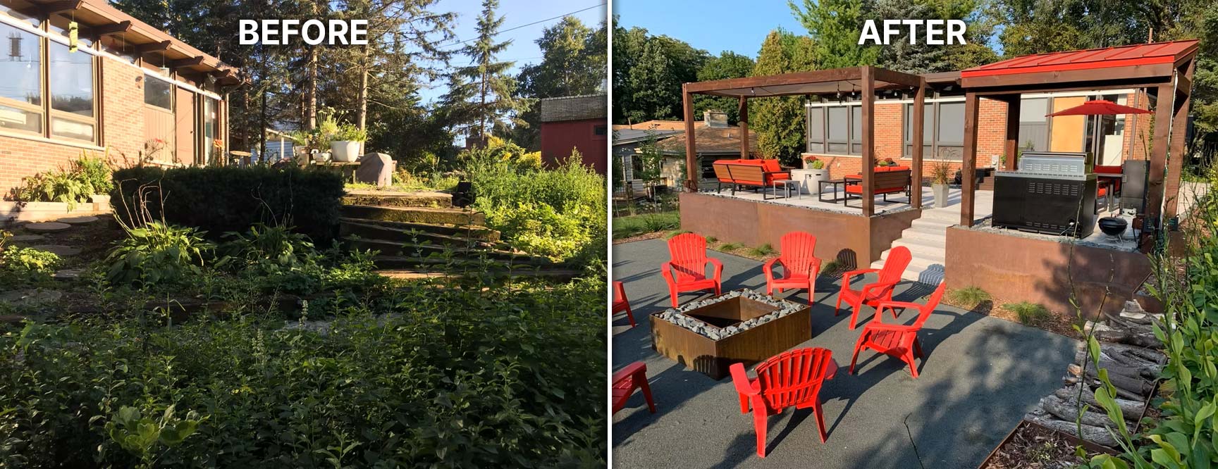 Corten Steel Patio/Retaining Wall Project