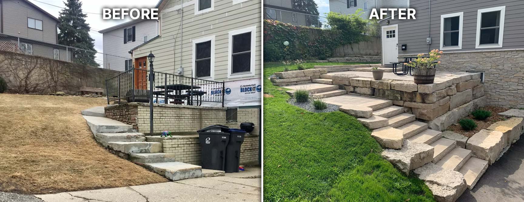 Patio/Steps/Retaining Wall/Plantings Project