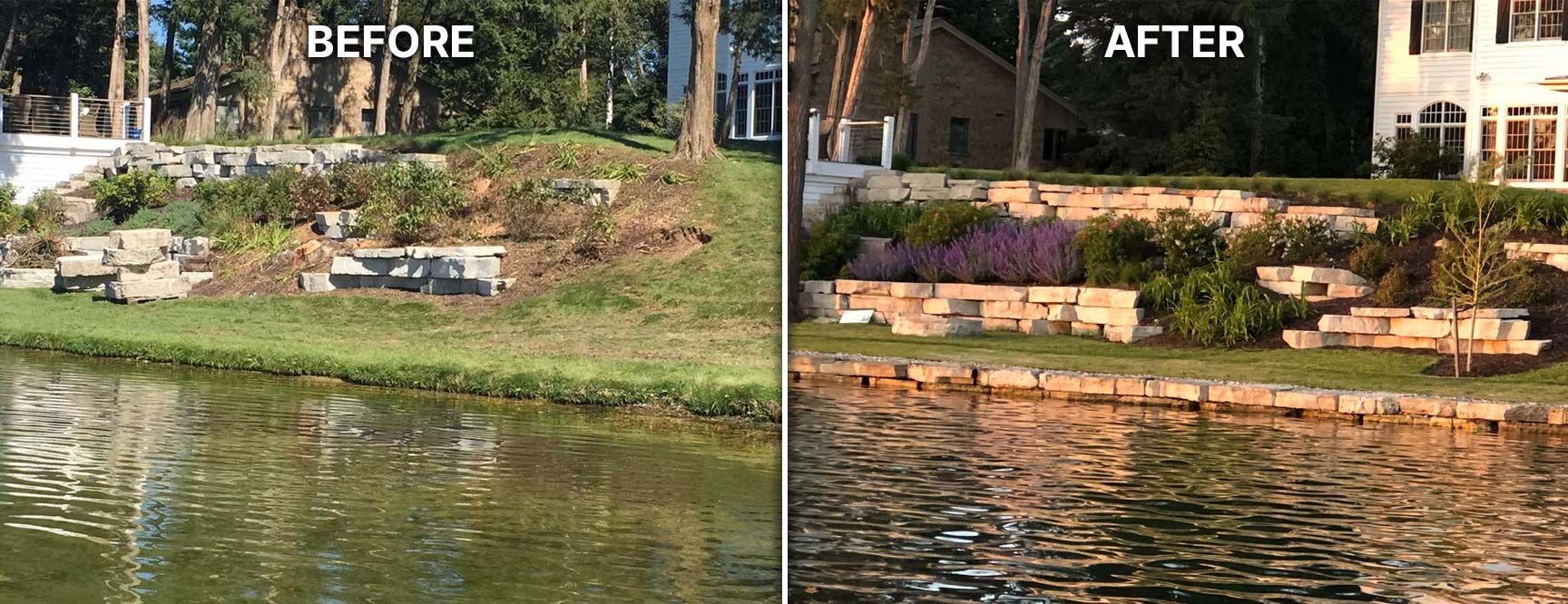 Shoreline Restoration Seawall/Flagstone Paths/Plantings Project